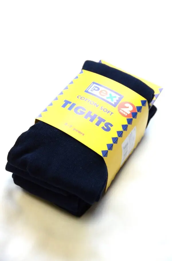 Black Cotton Tights (Twin Pack) - Image 4