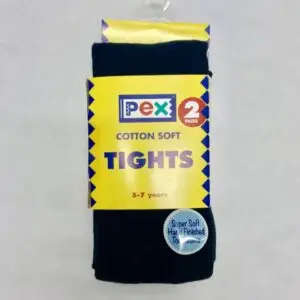 Black Cotton Tights (Twin Pack)