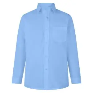 Boys Long Sleeve Blue Shirt (Twin Pack)Year 11 Only