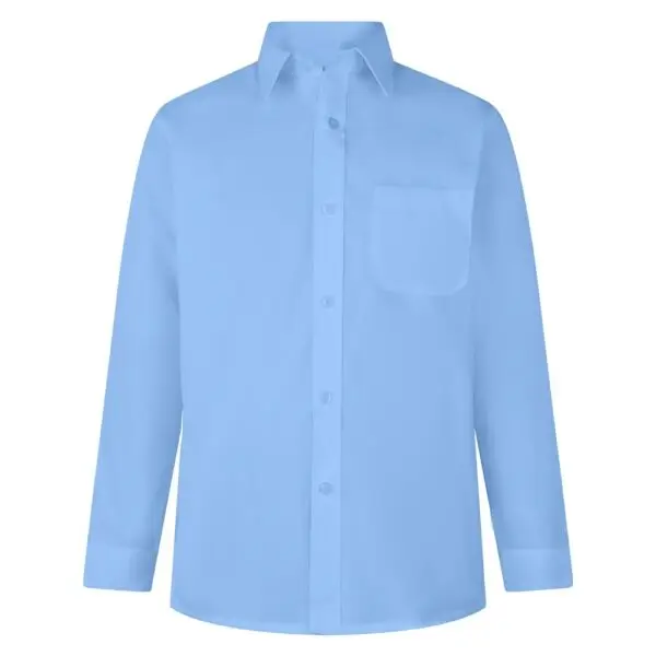 Boys Long Sleeve Blue Shirt (Twin Pack)Year 11 Only