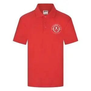 St Thomas Red Polo Shirt