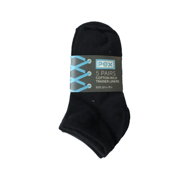 Birchfield Black Trainer Socks